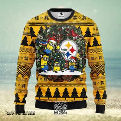 Cute Minion NFL Pittsburgh Steelers Ugly Christmas Sweater