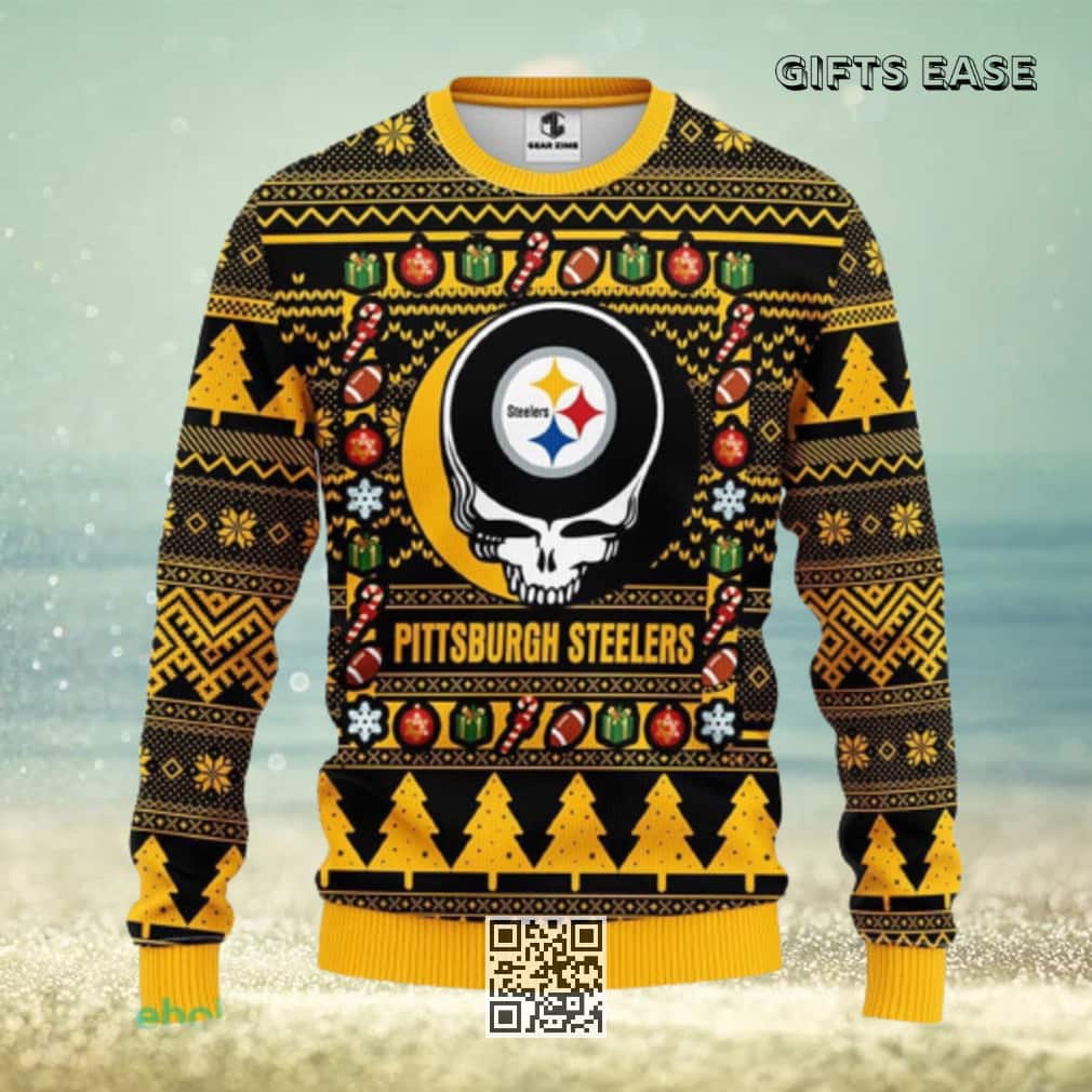 NFL Pittsburgh Steelers Grateful Dead Ugly Christmas Sweater