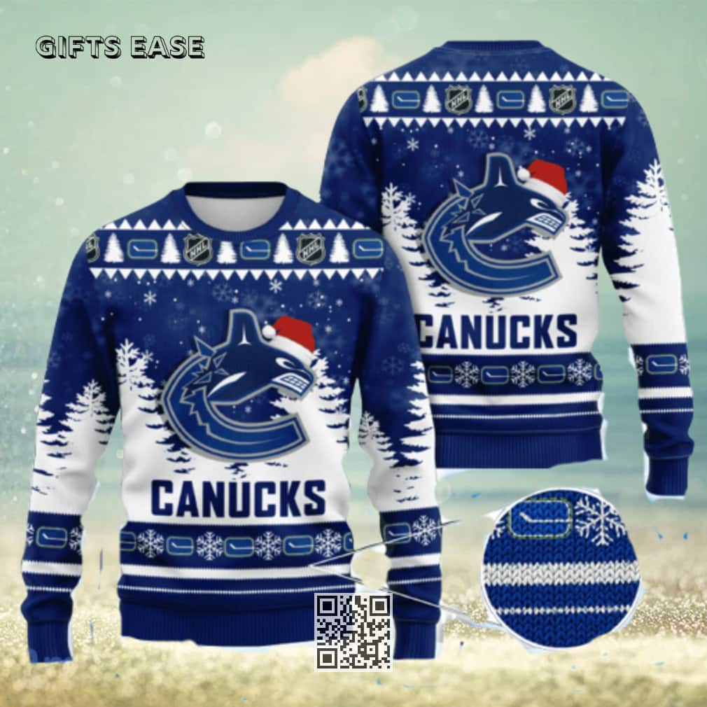 NHL Vancouver Canucks Ugly Christmas Sweater Snowflake Pattern NHL Vancouver Canucks Ugly Christmas Sweater Snowflake Pattern