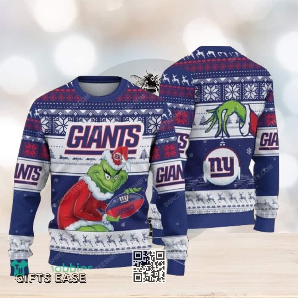 The Grinch NFL New York Giants Ugly Christmas Sweater The Grinch NFL New York Giants Ugly Christmas Sweater