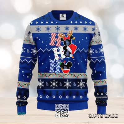 MLB Los Angeles Dodgers Ugly Christmas Sweater HoHoHo Funny Mickey