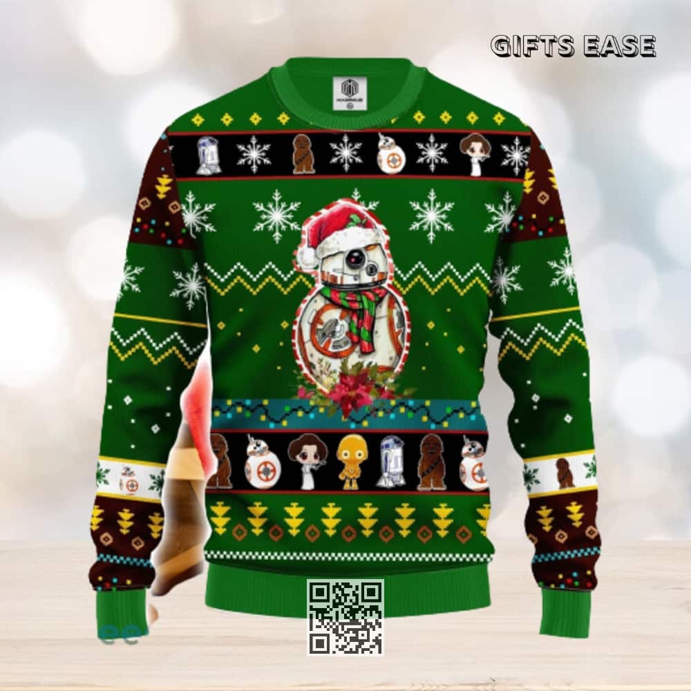 Green Star Wars B88 Ugly Christmas Sweater