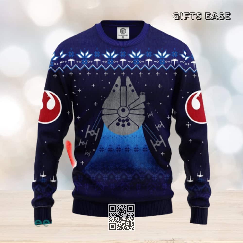 Navy Blue Star Wars Ugly Christmas Sweater