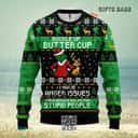 Funny Grinch Ugly Christmas Sweater Buckle Up Buttercup I Have Anger Issues