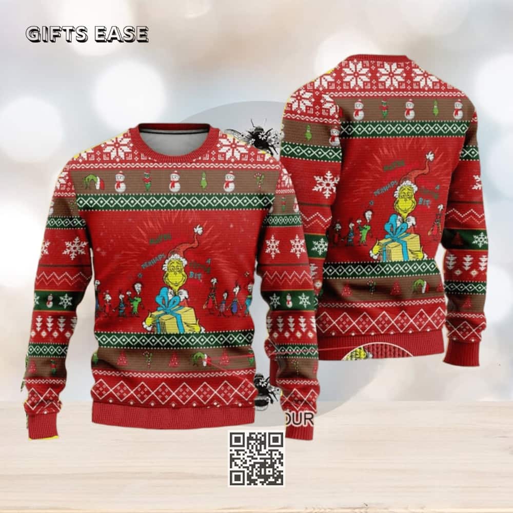 Red Grinch Ugly Christmas Sweater Red Grinch Ugly Christmas Sweater