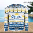 Corona Extra Beer Ugly Christmas Sweater Snowflake Pattern Corona Extra Beer Ugly Christmas Sweater Snowflake Pattern