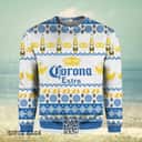 Corona Extra Beer Ugly Christmas Sweater Snowflake Pattern Corona Extra Beer Ugly Christmas Sweater Snowflake Pattern