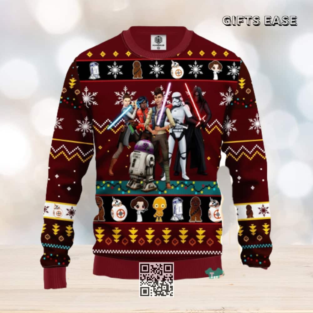 Cute Star Wars Ugly Christmas Sweater Characters