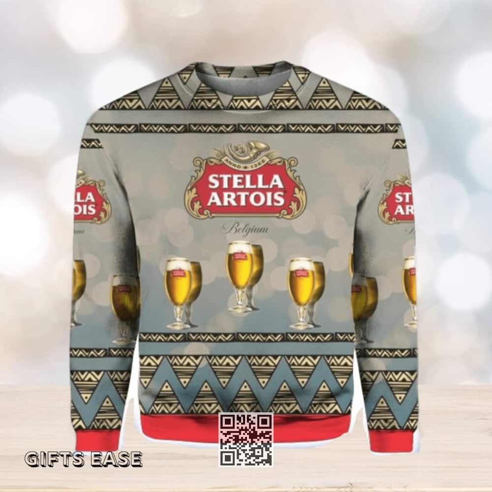 Stella Artois Beer Ugly Christmas Sweater