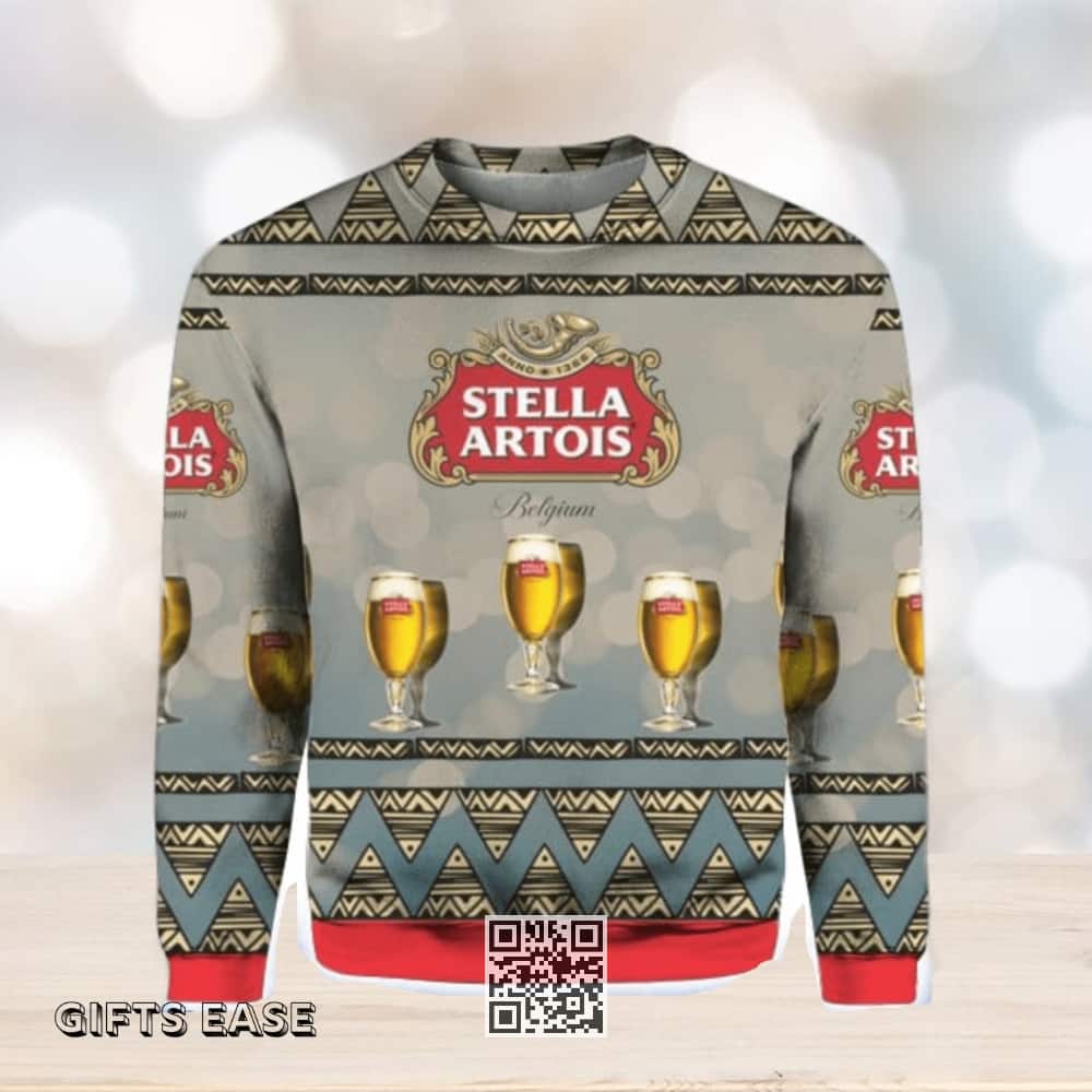 Stella Artois Beer Ugly Christmas Sweater Stella Artois Beer Ugly Christmas Sweater