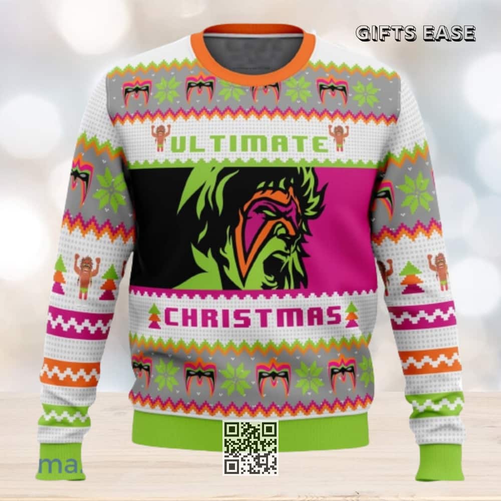 Ultimate Warrior Ugly Christmas Sweater Ultimate Warrior Ugly Christmas Sweater