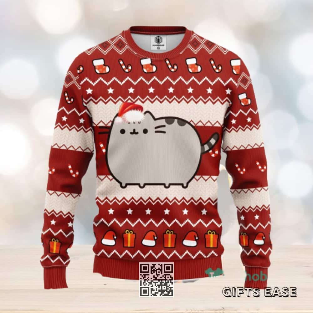 Red Pusheen Ugly Christmas Sweater Xmas Gift Red Pusheen Ugly Christmas Sweater Xmas Gift