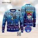 Lucario Ugly Christmas Sweater Snowflake Pattern Lucario Ugly Christmas Sweater Snowflake Pattern