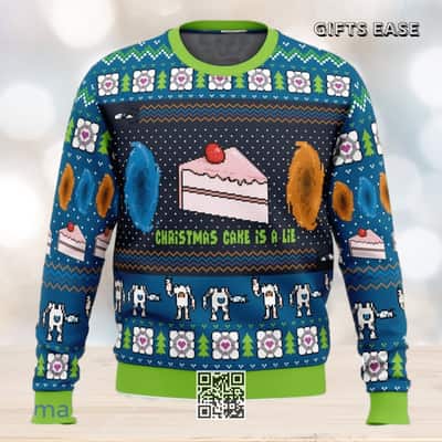 Christmas Cake Is A Lie Ugly Christmas Sweater