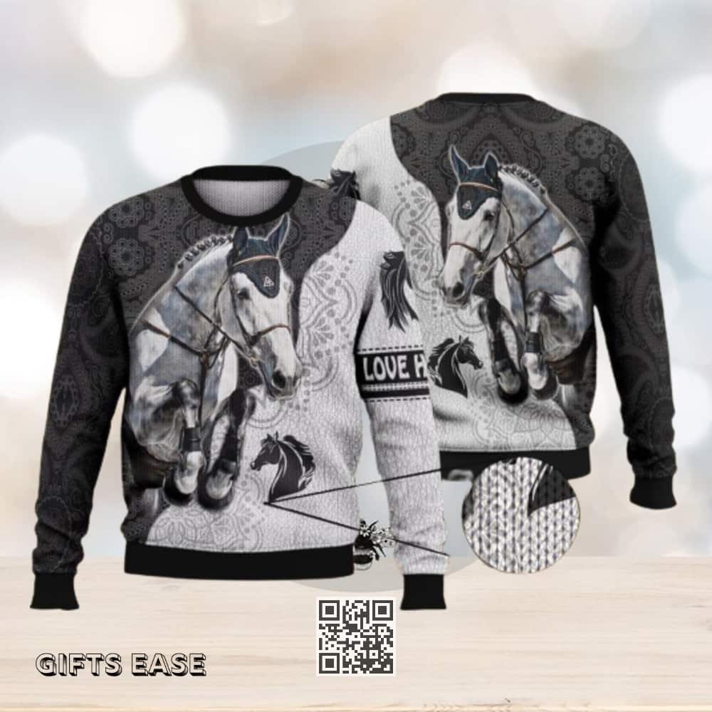 Horse Love Ugly Christmas Sweater Horse Love Ugly Christmas Sweater