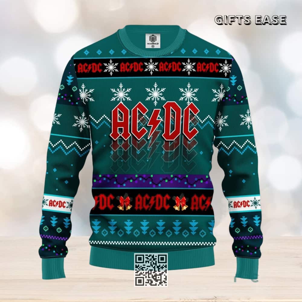 Green AC/DC Ugly Christmas Sweater Green AC/DC Ugly Christmas Sweater