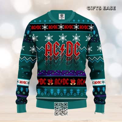 Green AC/DC Ugly Christmas Sweater