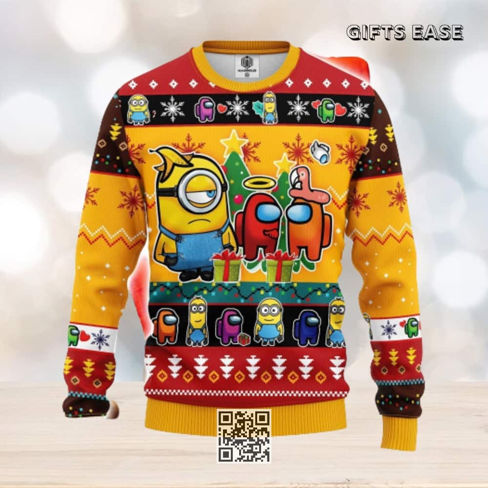 Funny Minion Among Us Ugly Christmas Sweater Funny Minion Among Us Ugly Christmas Sweater