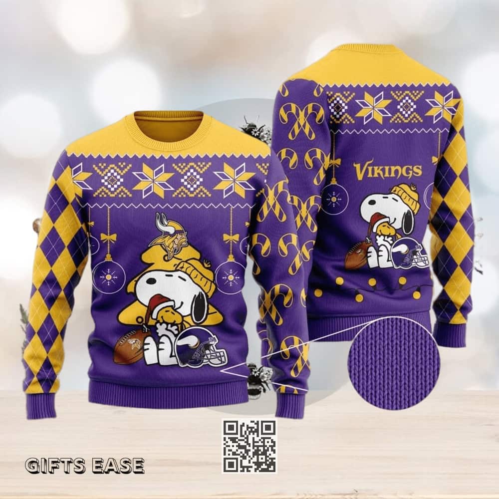 NFL Minnesota Vikings Ugly Christmas Sweater Funny Charlie Brown Peanuts Snoopy NFL Minnesota Vikings Ugly Christmas Sweater Funny Charlie Brown Peanuts Snoopy