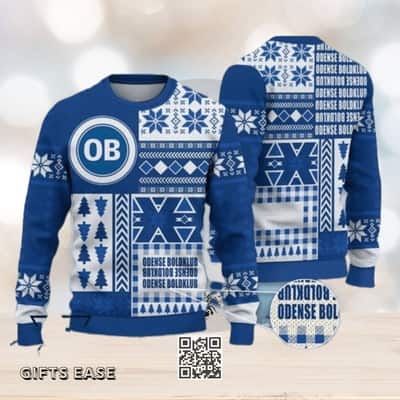 Blue Odense Boldklub Ugly Christmas Sweater
