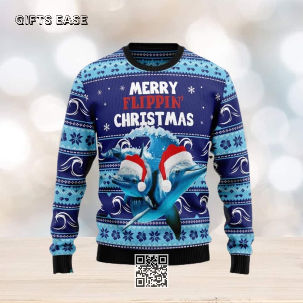 Merry Flippin’s Ugly Christmas Sweater Xmas Gift Merry Flippin’s Ugly Christmas Sweater Xmas Gift