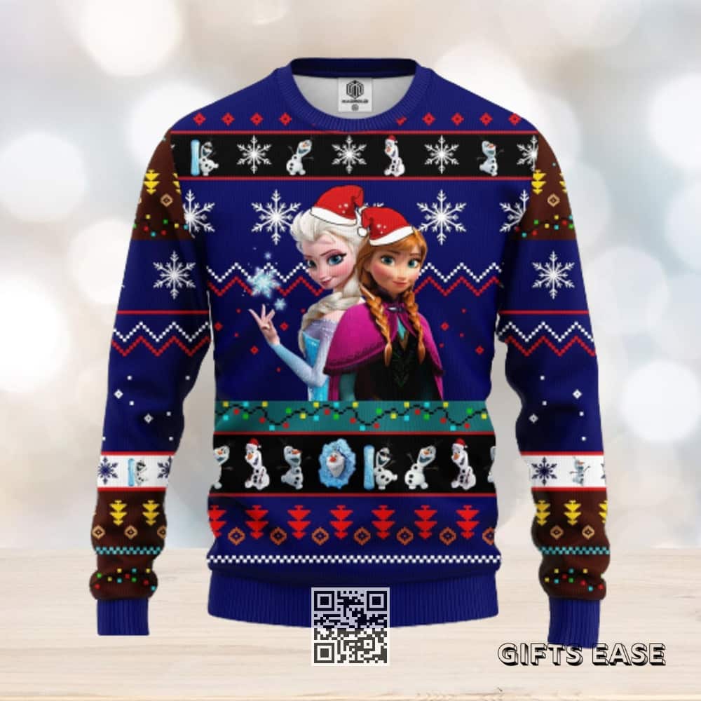 Blue Frozen Ugly Christmas Sweater Blue Frozen Ugly Christmas Sweater
