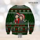Green Daria La La La La Ugly Christmas Sweater