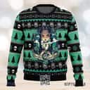 Black Green Wednesday Addams Ugly Christmas Sweater Over Your Dead Body Black Green Wednesday Addams Ugly Christmas Sweater Over Your Dead Body