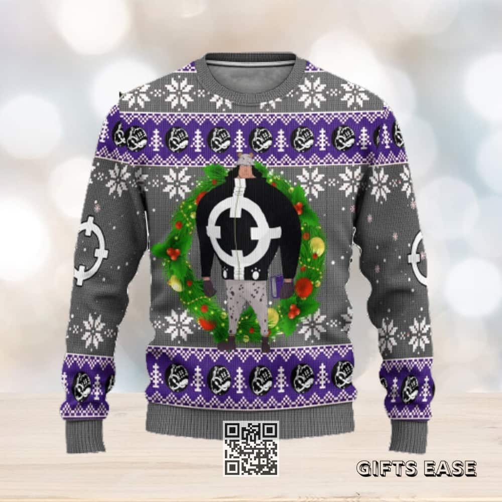 Bartholomew Kuma One Piece Ugly Christmas Sweater Snowflake Pattern Bartholomew Kuma One Piece Ugly Christmas Sweater Snowflake Pattern
