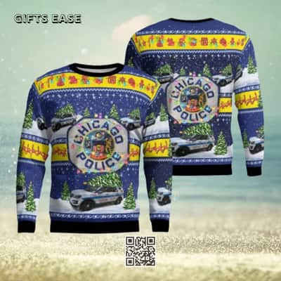 Chicago Police Ford Police Interceptor Utility Ugly Christmas Sweater