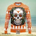NCAA Texas Longhorns Ugly Christmas Sweater Skull Flower