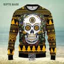NHL Boston Bruins Ugly Christmas Sweater Skull Flower NHL Boston Bruins Ugly Christmas Sweater Skull Flower