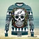 NFL Philadelphia Eagles Ugly Christmas Sweater Skull Flower