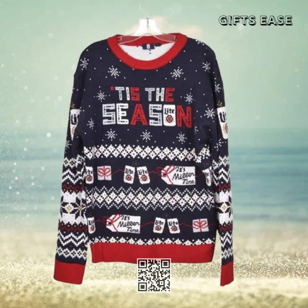 Miller Lite Beer Ugly Christmas Sweater Tis The Season Miller Lite Beer Ugly Christmas Sweater Tis The Season
