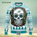 NFL Miami Dolphins Ugly Christmas Sweater Skull Flower NFL Miami Dolphins Ugly Christmas Sweater Skull Flower