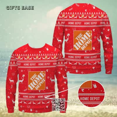 Red Home Depot Ugly Christmas Sweater