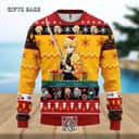 Red Yellow Agatsuma Zenitsu Demon Slayer Ugly Christmas Sweater Red Yellow Agatsuma Zenitsu Demon Slayer Ugly Christmas Sweater