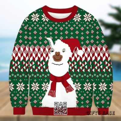 Alpaca Ugly Christmas Sweater Xmas Pattern
