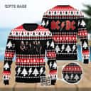 ACDC Ugly Christmas Sweater Snowman Pine Tree
