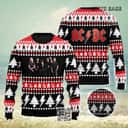 ACDC Ugly Christmas Sweater Snowman Pine Tree