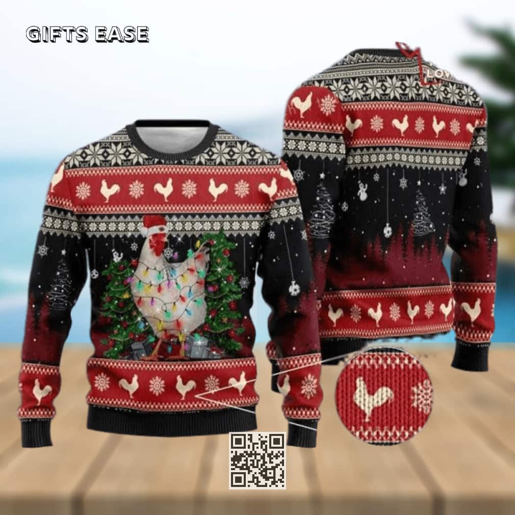 Chicken Ugly Christmas Sweater Chicken Ugly Christmas Sweater