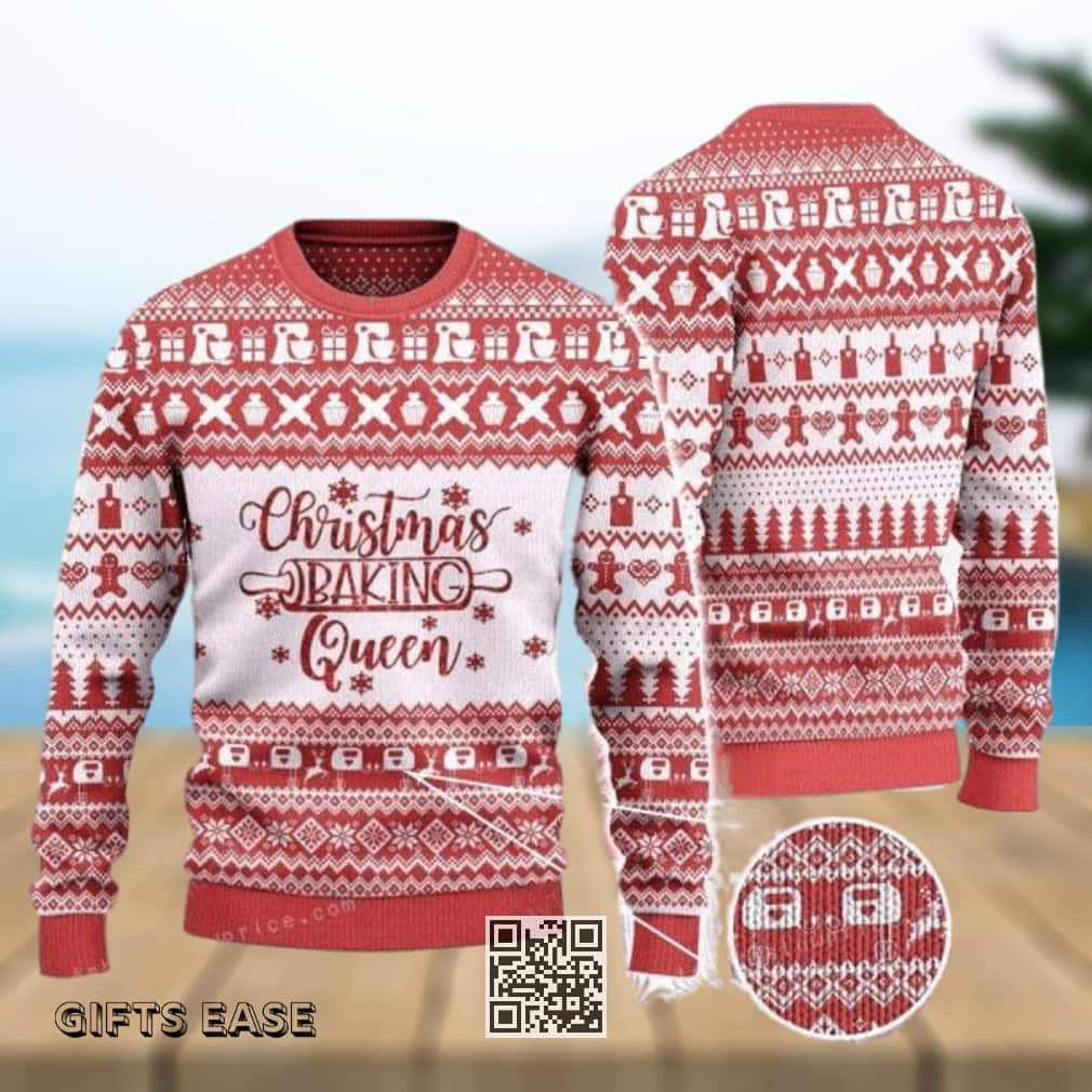 Christmas Baking Queen Ugly Christmas Sweater Christmas Baking Queen Ugly Christmas Sweater