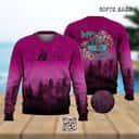 Pink Forest Heartbeat Happy Camper Ugly Christmas Sweater Pink Forest Heartbeat Happy Camper Ugly Christmas Sweater