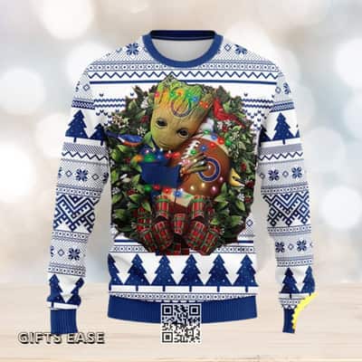 Groot Loves NFL Indianapolis Colts Ugly Christmas Sweater
