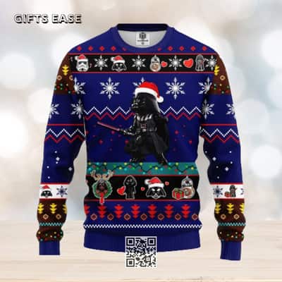 Navy Blue Darth Vader Star Wars Ugly Christmas Sweater