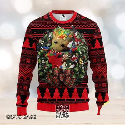 Groot NFL New Jersey Devils Ugly Christmas Sweater