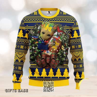 Groot Loves NFL Michigan Wolverines Ugly Christmas Sweater