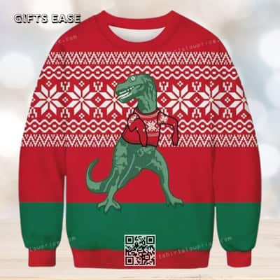 Funny Apiidoo Dinosaur Ugly Christmas Sweater