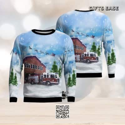 New Milford Connecticut Water Witch Hose Company No 2 Ugly Christmas Sweater