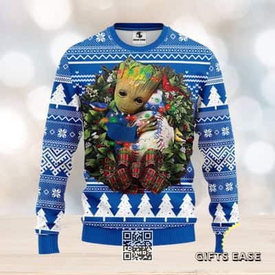 Groot Loves NFL Los Angeles Dodgers Ugly Christmas Sweater